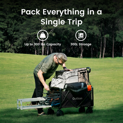 Outisan e-Wagon Air for carrying outdoor gear in a single trip