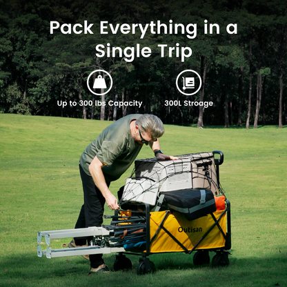 Outisan e-Wagon Air for carrying outdoor gear in a single trip
