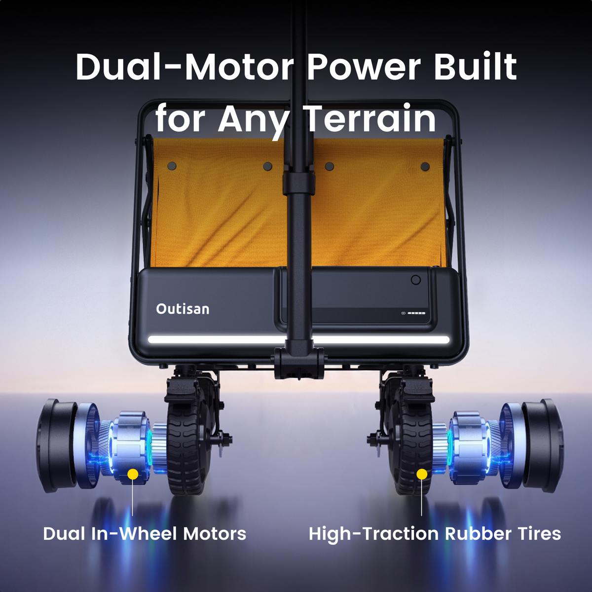 Outisan e-Wagon Air dual-motor power assist for all-terrain hauling