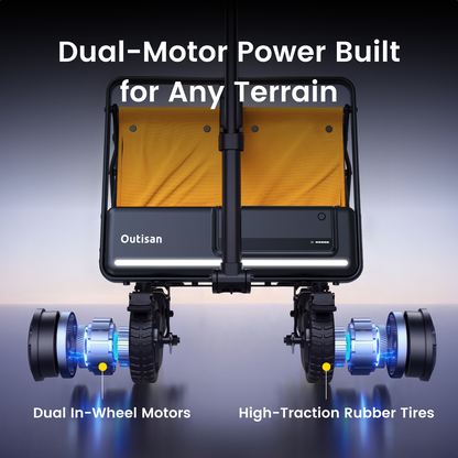 Outisan e-Wagon Air dual-motor power assist for all-terrain hauling