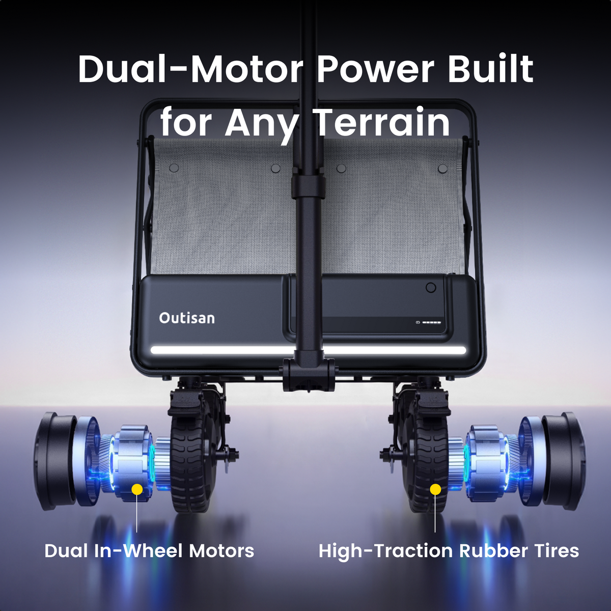 Outisan e-Wagon Air dual-motor power assist for all-terrain hauling