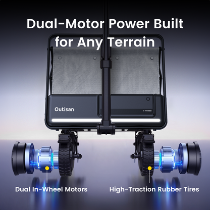 Outisan e-Wagon Air dual-motor power assist for all-terrain hauling