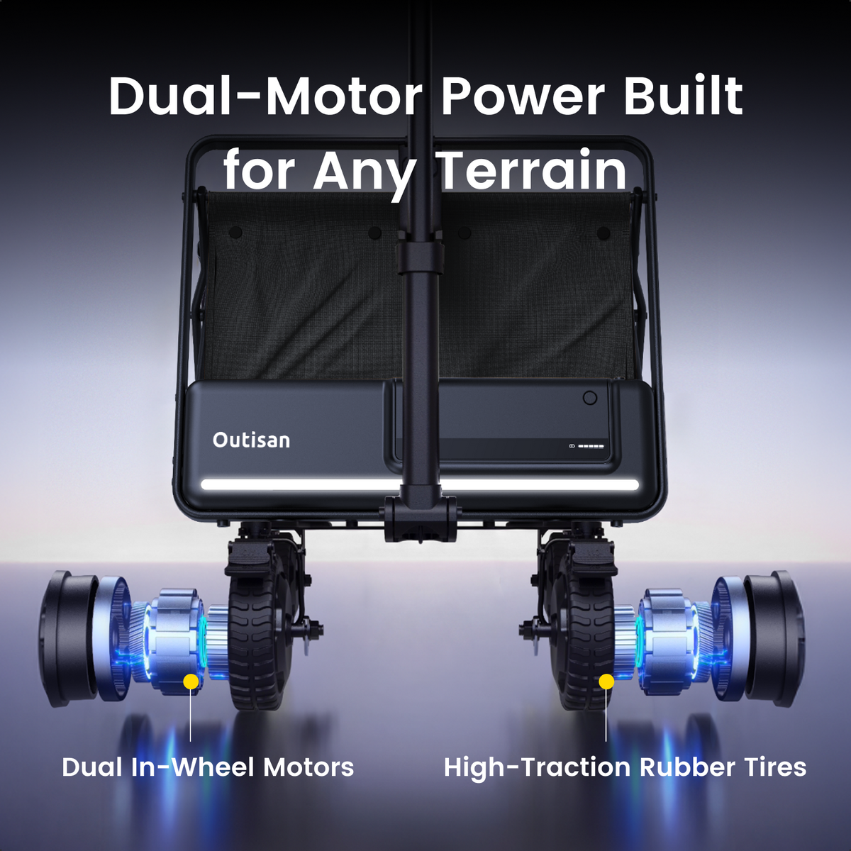 Outisan e-Wagon Air dual-motor power assist for all-terrain hauling