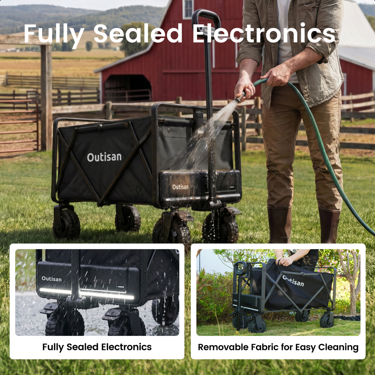 Outisan e-Wagon Air fully sealed electronics for outdoor use