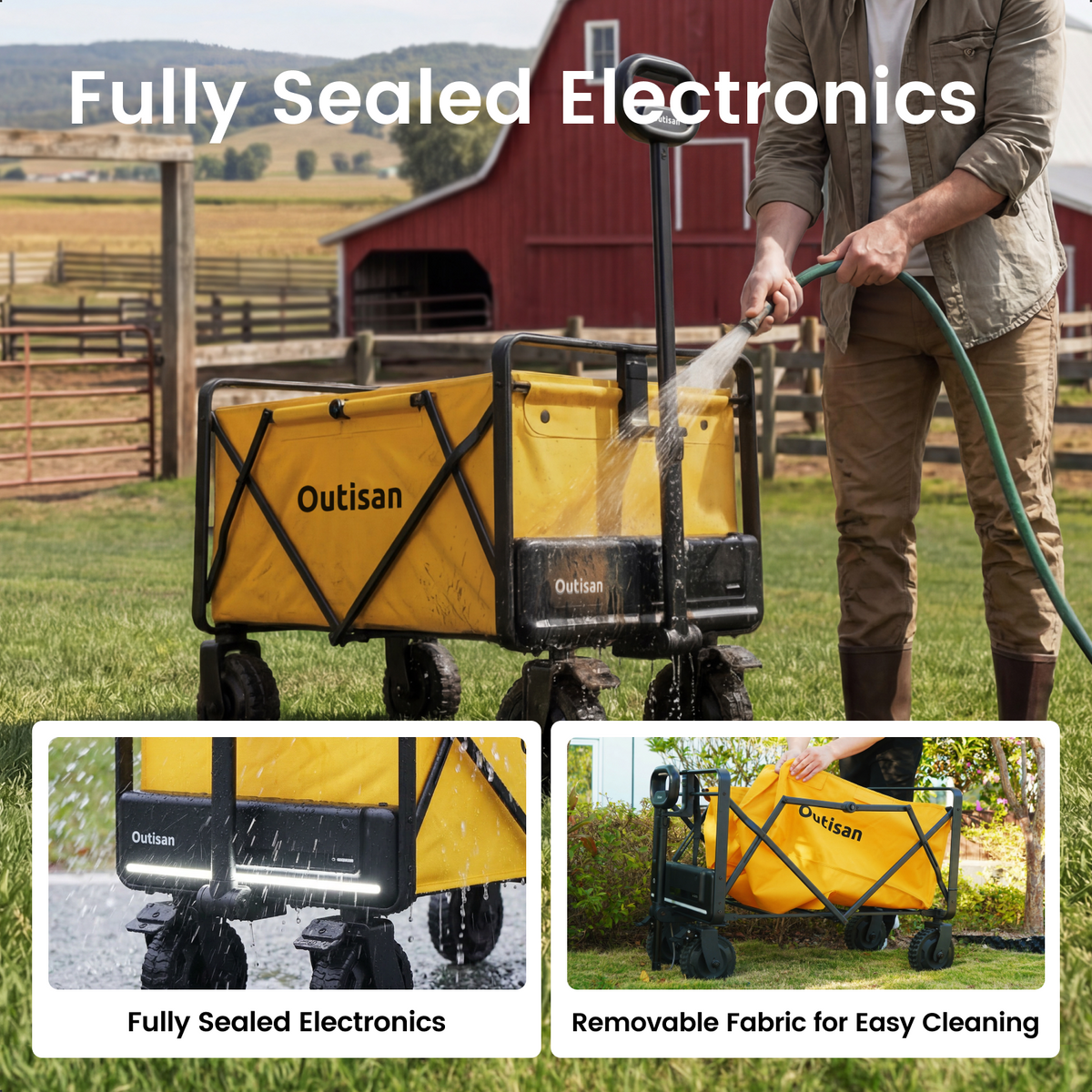 Outisan e-Wagon Air fully sealed electronics for outdoor use